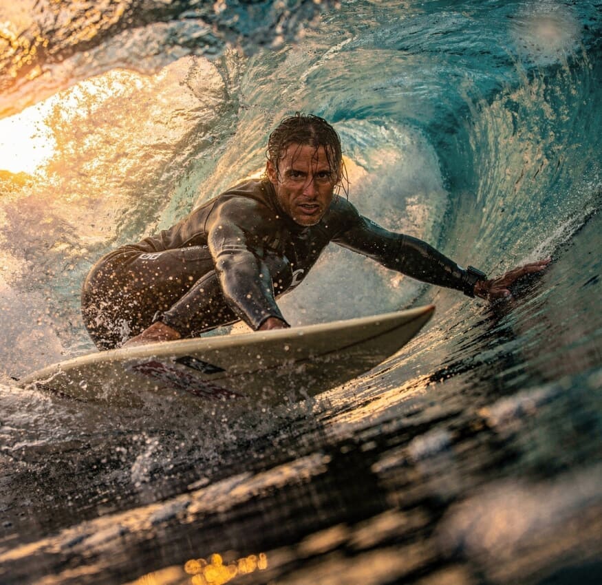 Barrel surfing